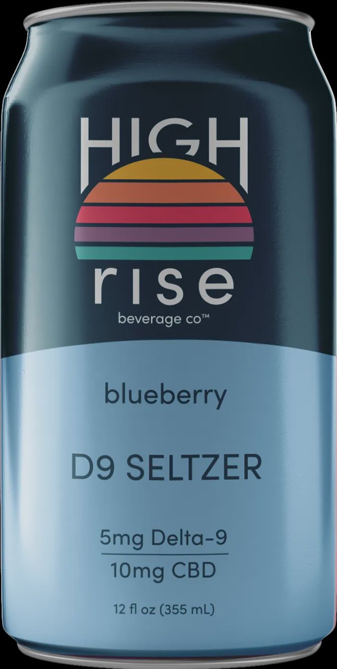 High Rise D9 Seltzer, Flavor: Blueberry