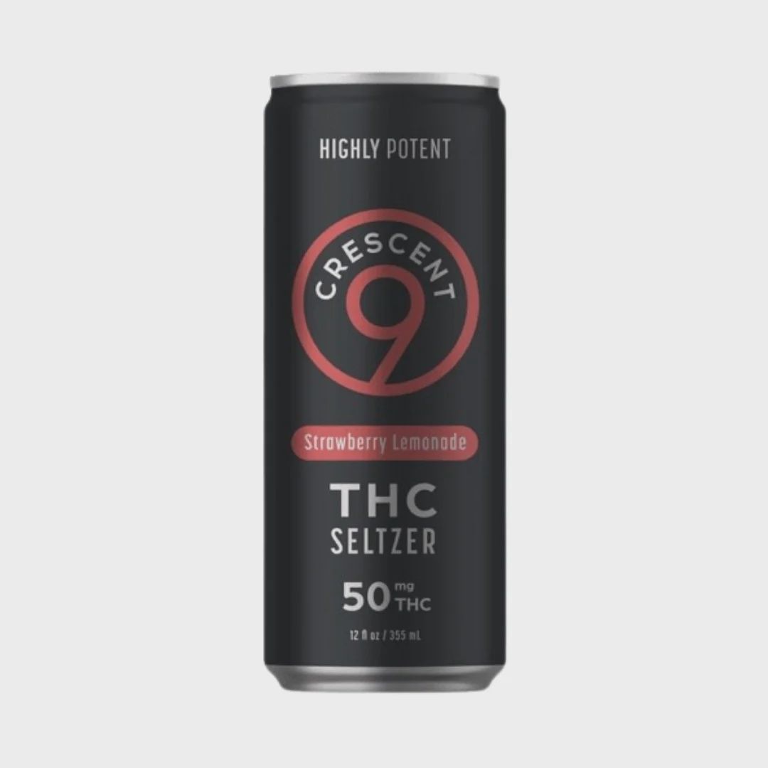 CRESCENT 9 SELTZER, MG/ML: 50 mg THC, Flavor: STRAWBERRY LEMONADE