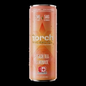 Torch Hemp Seltzer 10mg THC 5mg CBD, Flavor: Peach Tea Lemonade