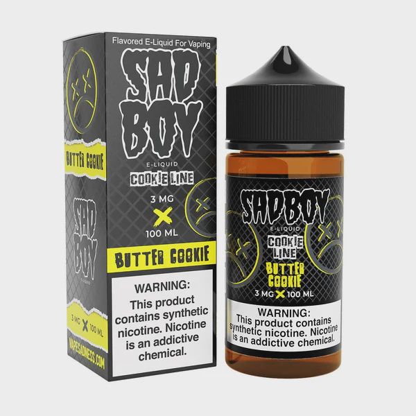 Sad Boy E Juice 100mL, Flavor: Butter Cookie, MG/ML: 3MG/ML
