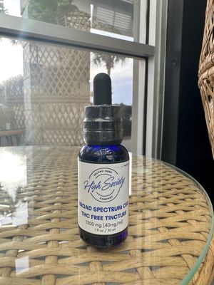 High Society - 1200mg Broad Spectrum CBD Tincture (THC FREE)