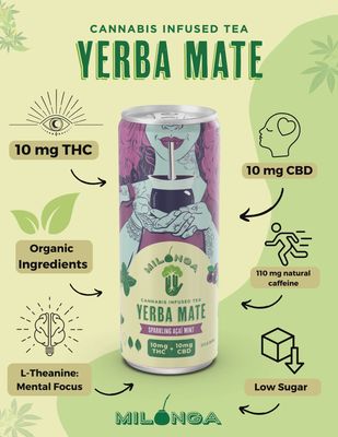 MILONGA YERBA MATE THC + CBD INFUSED DRINK 10MG