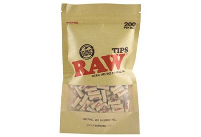 RAW PRE-ROLLED TIPS BAG | 200PK