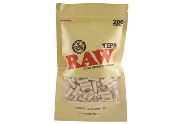 RAW PRE-ROLLED TIPS BAG | 200PK