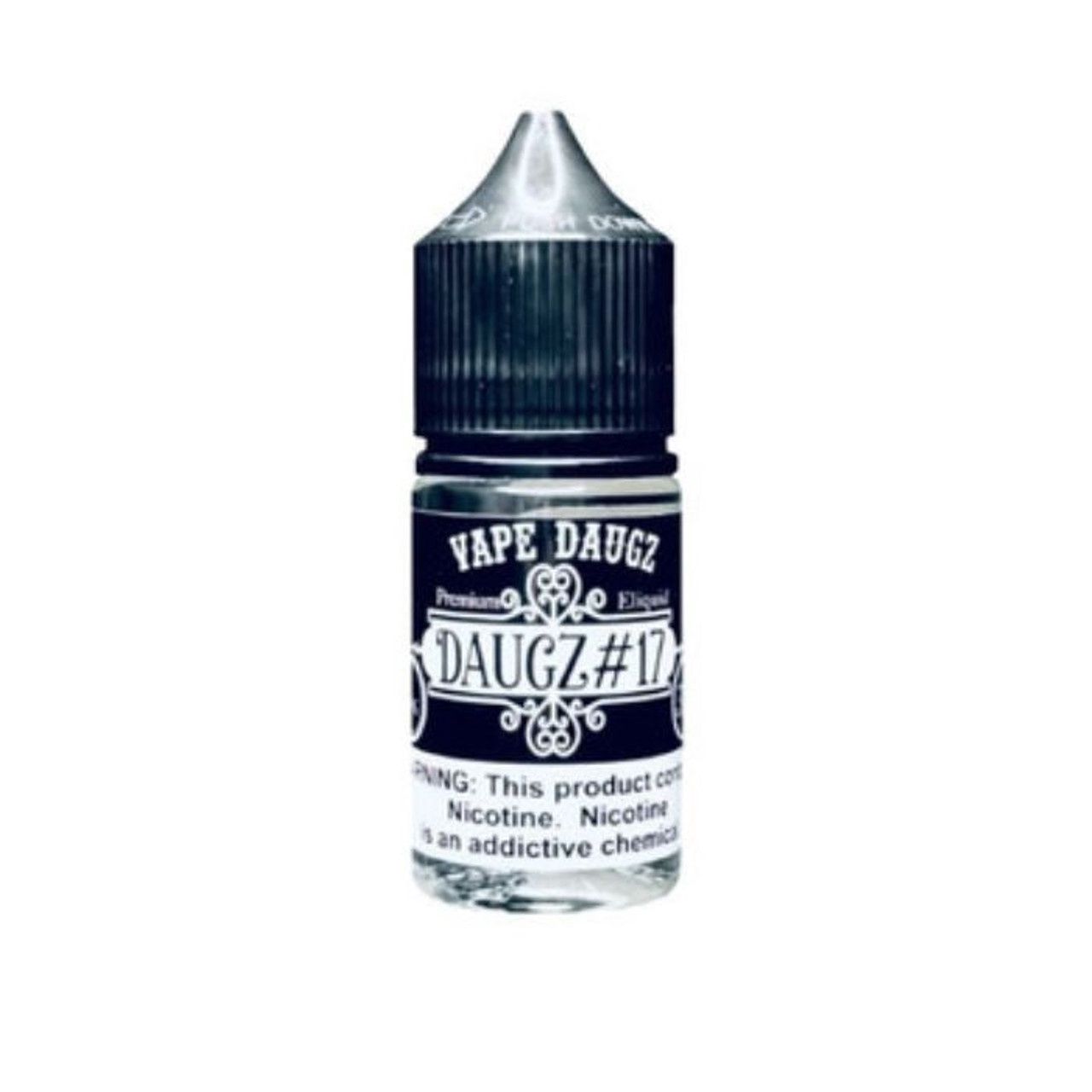 Vape Daugz Nicotine Salt 30mL, Flavor: Daugz #17 (Whiskey Tobacco), MG/ML: 0 MG/ML