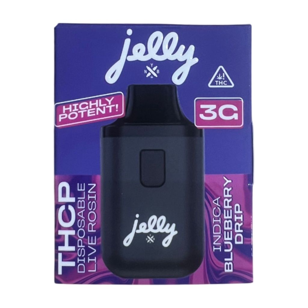 JELLY LIVE ROSIN THCP 3G DISPOSABLE, Strain: BLUEBERRY DRIP (I)