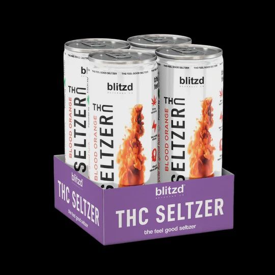 Blitzd THC Seltzers - Sparkling Infused Drinks, Flavor: Blood Orange