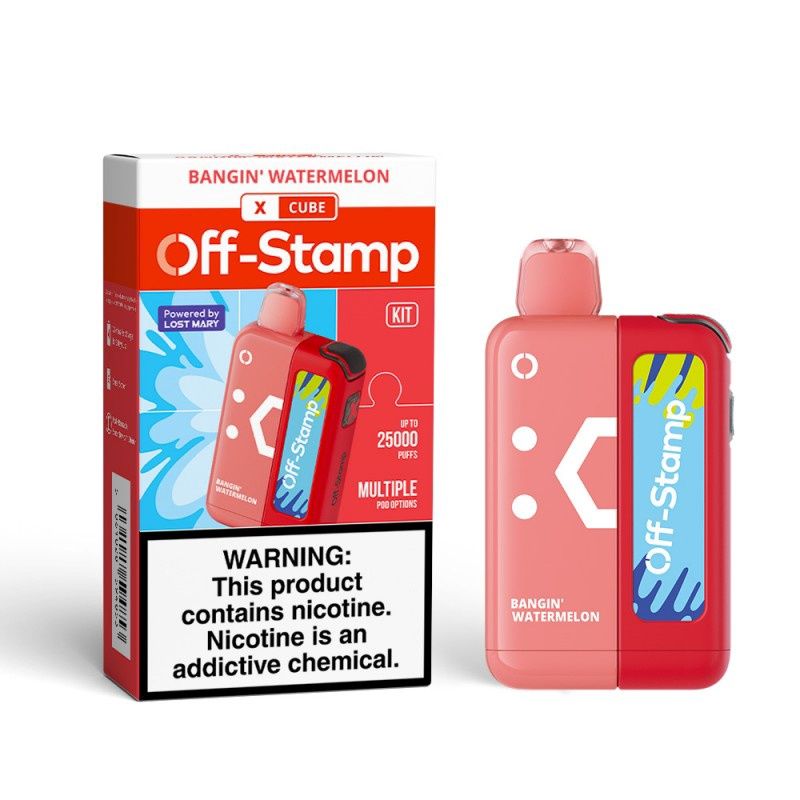 Off-Stamp X-Cube Classic Cube Disposable Full Kit 5% - 25k, Flavor: Bangin' Watermelon