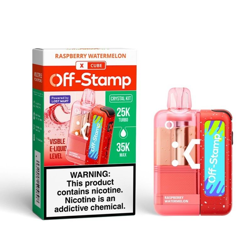 Off-Stamp X-Cube Crystal Cube Disposable Full Kit 5% - 35k, Flavor: Raspberry Watermelon