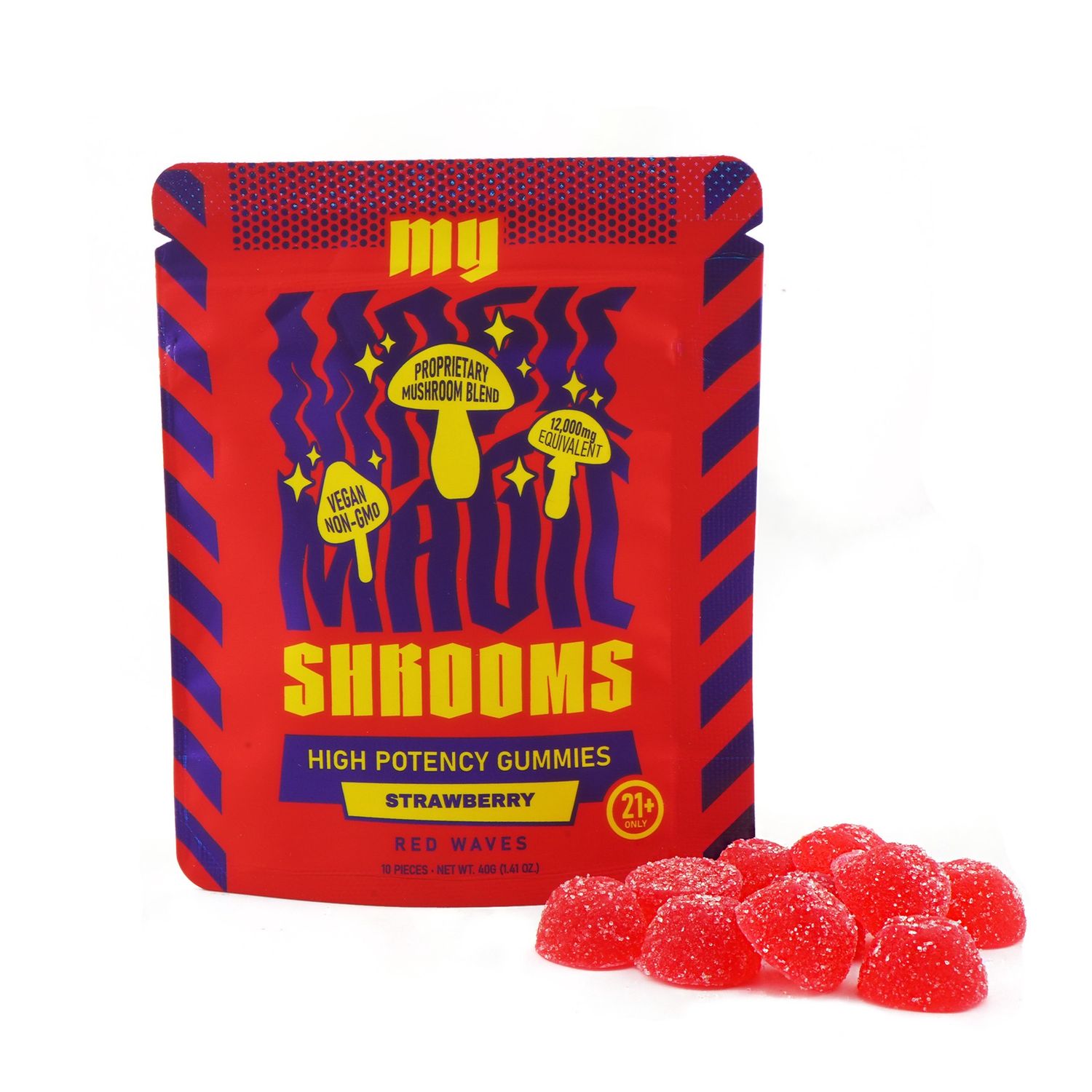 My Magic Shrooms Gummies, Strain: Red Waves (Strawberry)