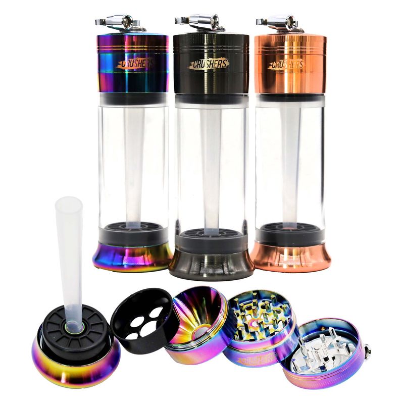 Crushers Crank Top 4 Part Tall Aluminium Grinder