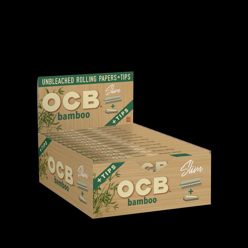 OCB Bamboo Papers w Tips King Size Slim