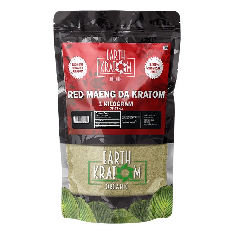 Earth Kratom - Organic Kilo Powder, Strain: Red Maeng Da