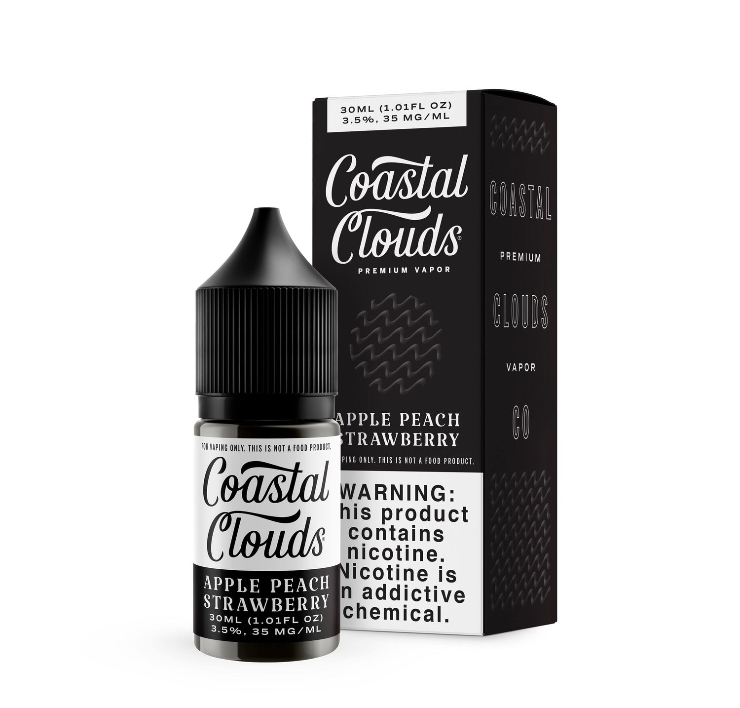 Coastal Clouds Salt Nic 30mL, Flavor: Apple Peach Strawberry, MG/ML: 35 MG/ML