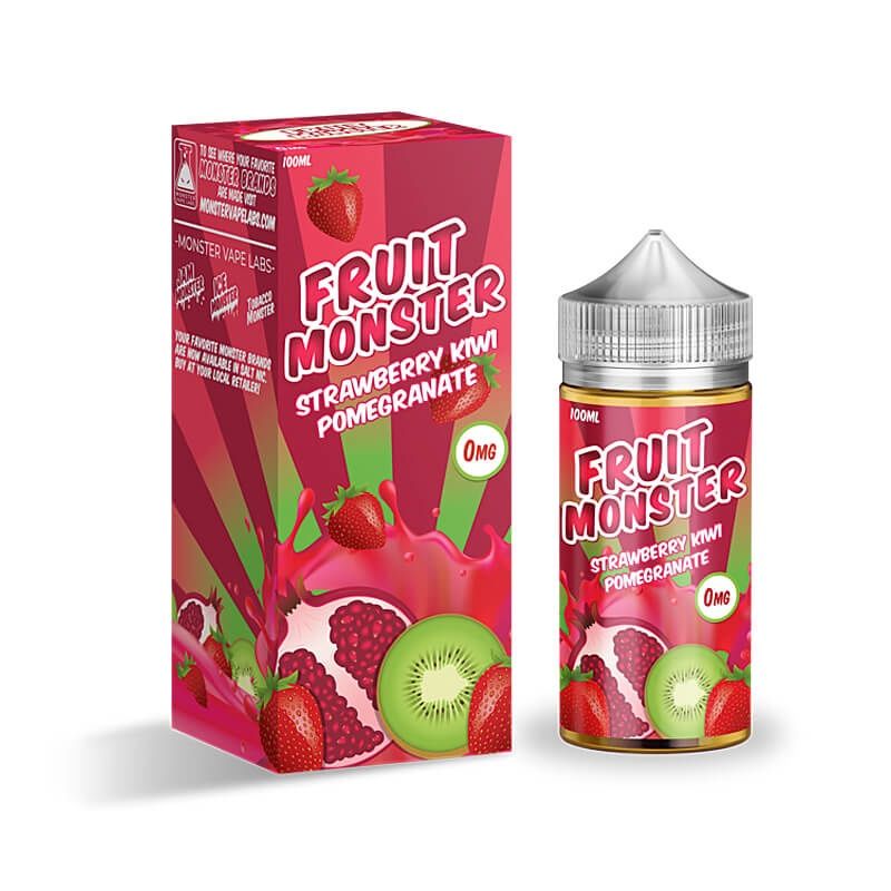 Fruit Monster E Juice 100mL, Flavor: Strawberry Kiwi Pomegranate, MG/ML: 3 MG/ML