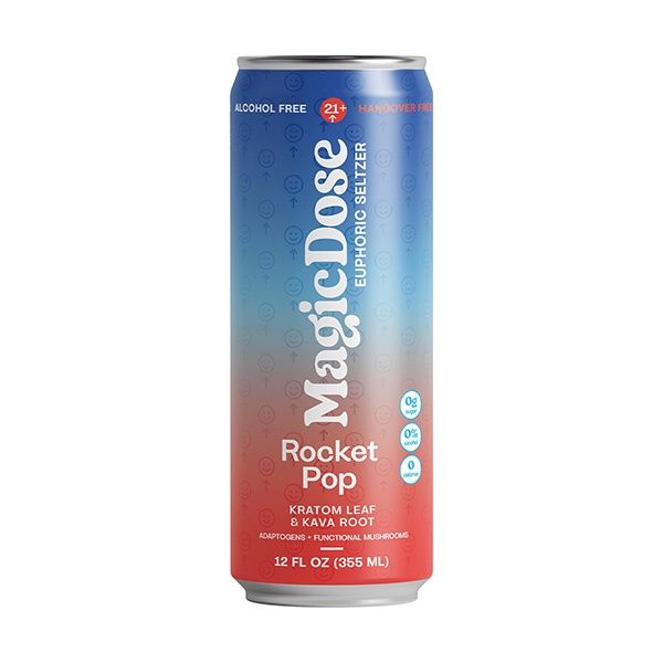 Magic Dose Kratom/Kava/Mushroom Seltzer, Flavor: Rocket Pop