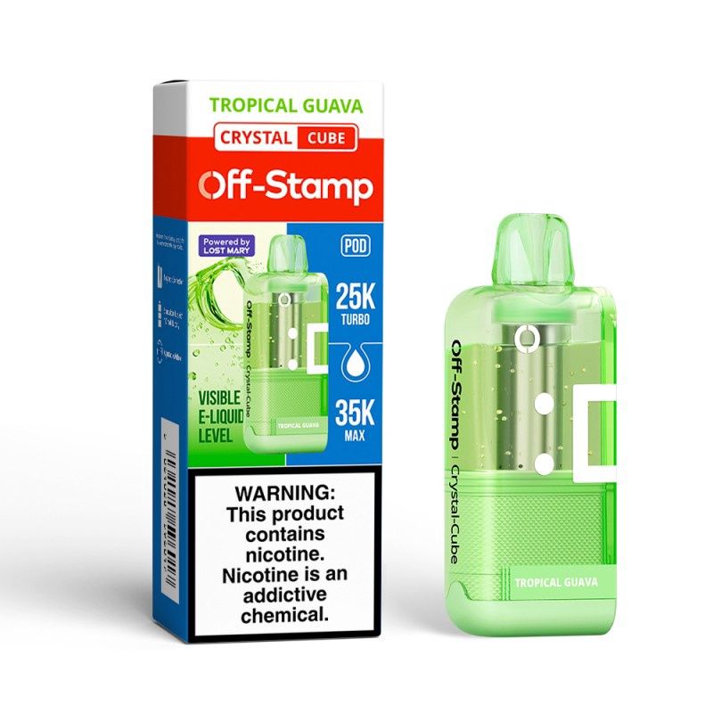 Off-Stamp X-Cube Crystal Cube Pod Disposable 5% - 35k, Flavor: Tropical Guava