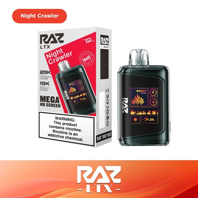 RAZ LTX 25K Disposable 5%, Flavor: Night Crawler