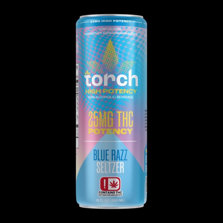 Torch D9 25mg Seltzer, Flavor: Blue Razz