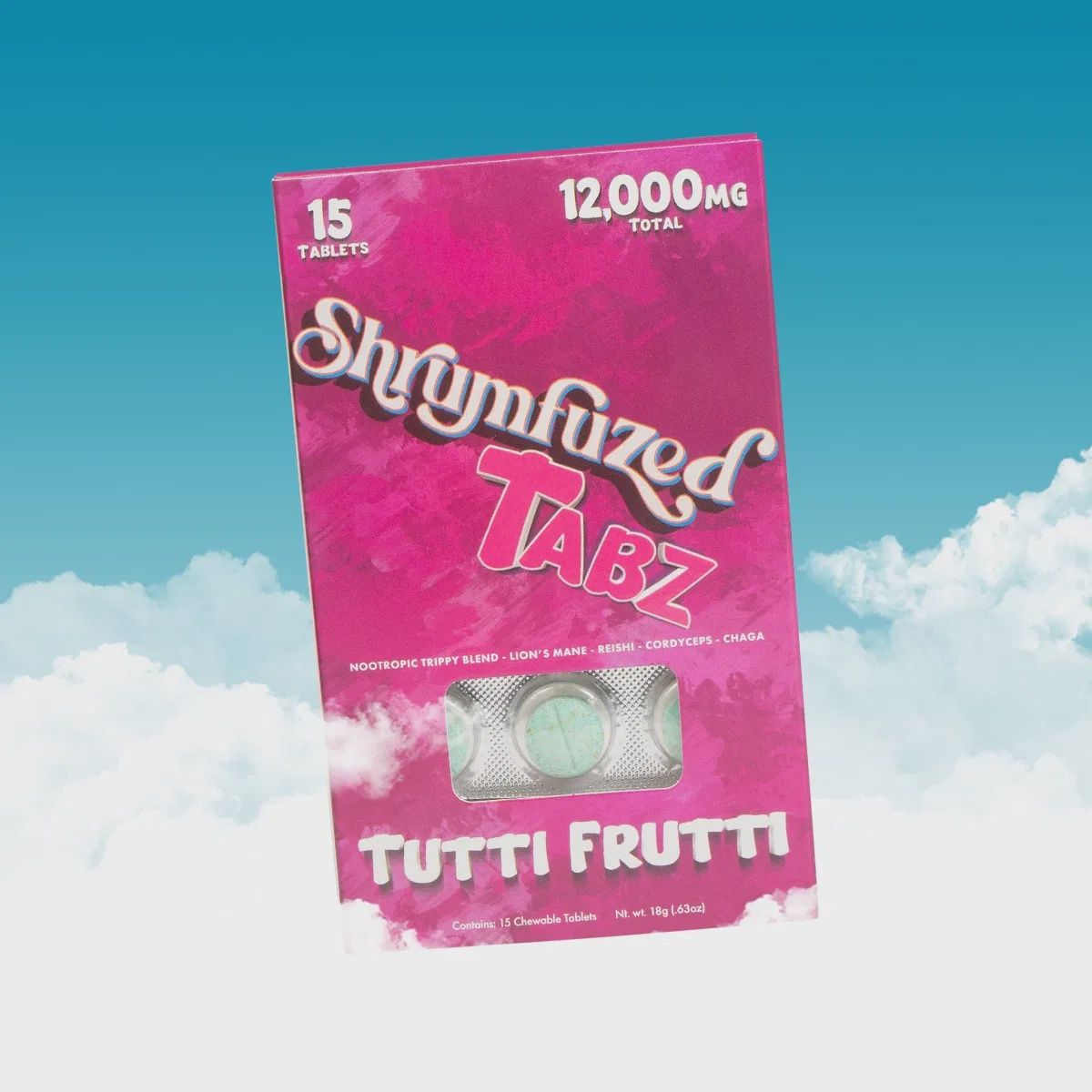 Shrumfuzed Tabz 15pk Tablets 800mg, Flavor: Tutti Frutti