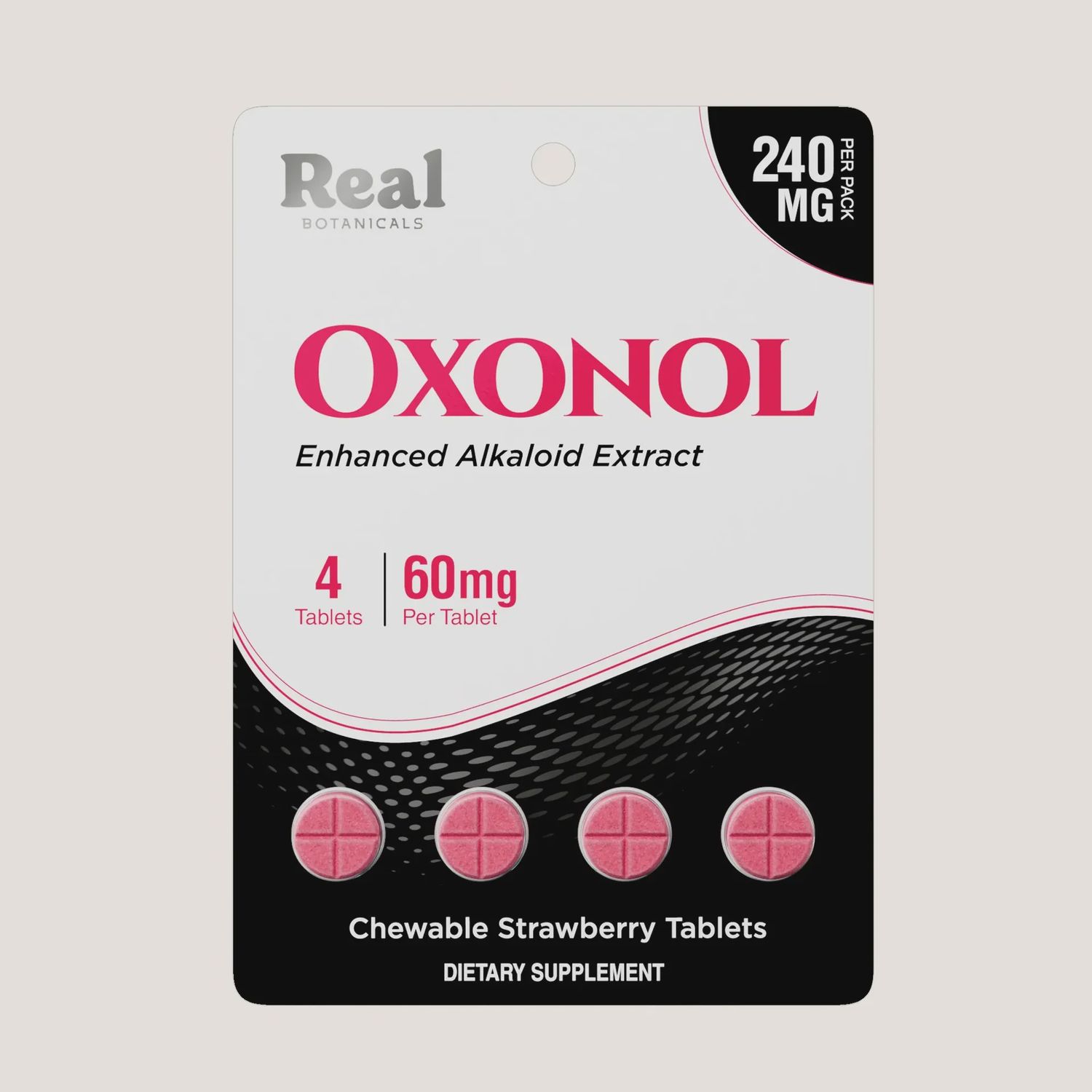 Real Botanicals - Oxonol 60mg/4pk Alkaloid Extract Tabs