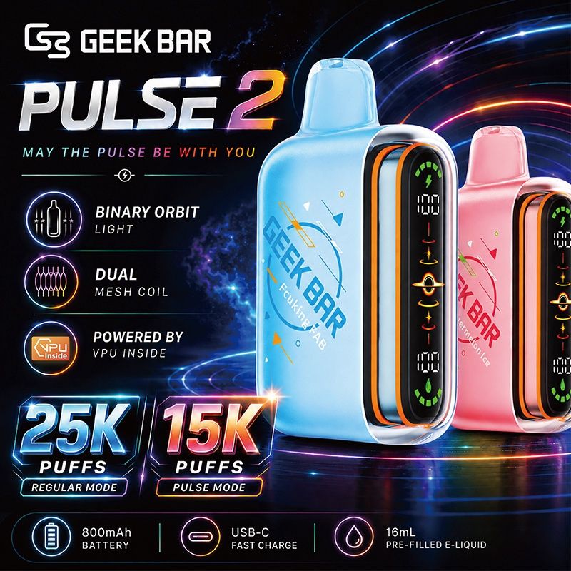 GEEK BAR PULSE 2 DISPOSABLE NICOTINE VAPE 25K