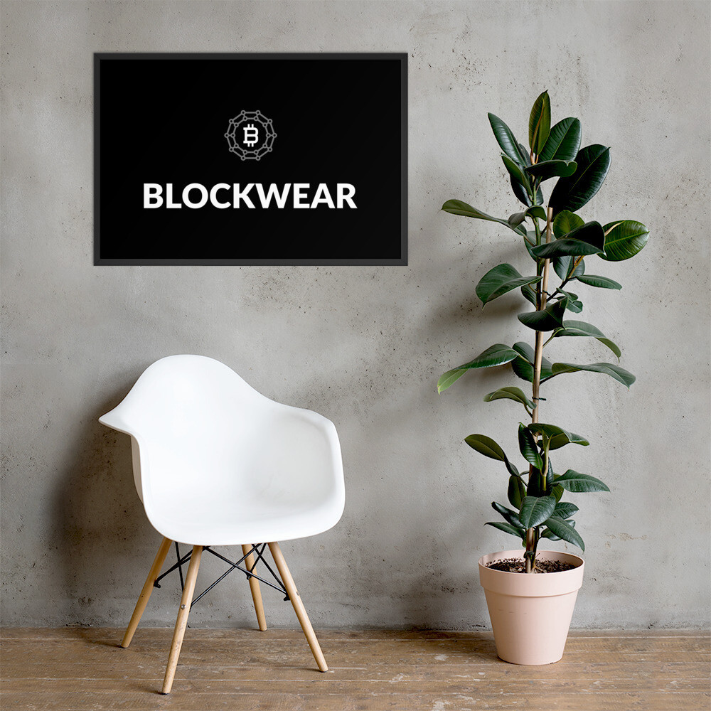 Framed poster &quot;Blockwear Essence: Framed Poster of Innovation and Style&quot;