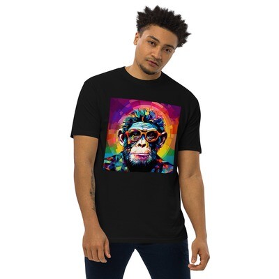 Men’s premium heavyweight tee &quot;Vivid NFT Jungle: Men&#39;s Premium Tee by Blockwear&quot;