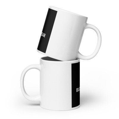 White glossy mug &quot;Blockwear Logo Elegance: White Glossy Mug&quot;
