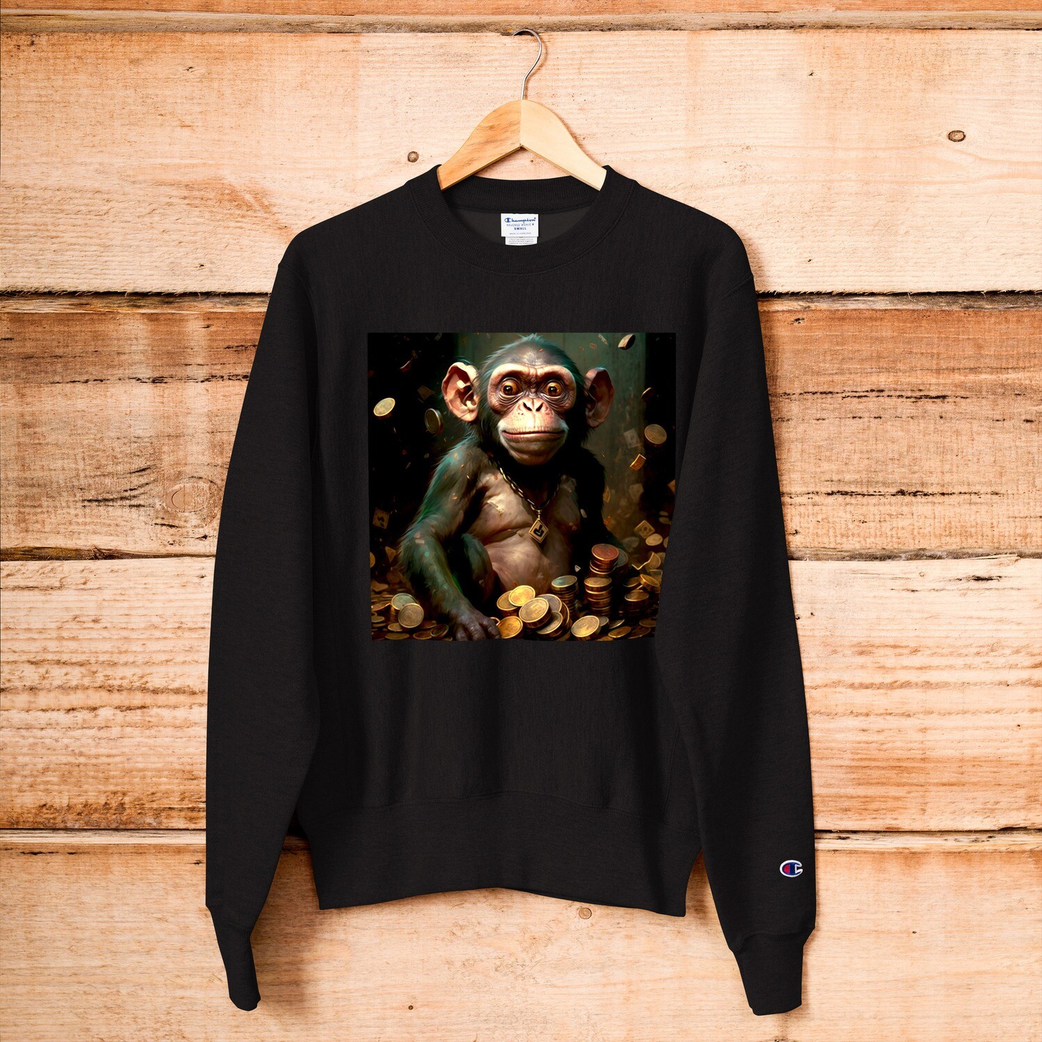 Champion Sweatshirt &quot;Championing Crypto: Monkey Business Sweatshirt by Blockwear&quot;