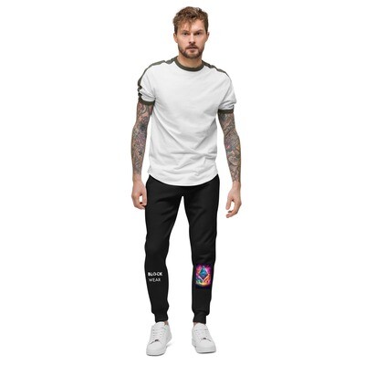 Unisex fleece sweatpants &quot;Vibrant Ethereum Expression: Unisex Fleece Sweatpants by Blockwear&quot;