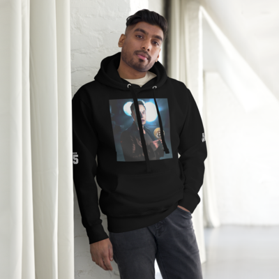 Unisex Hoodie &quot;Crypto Visionary: Unisex Hoodie with Elon Musk and BTC by BlockWear&quot;