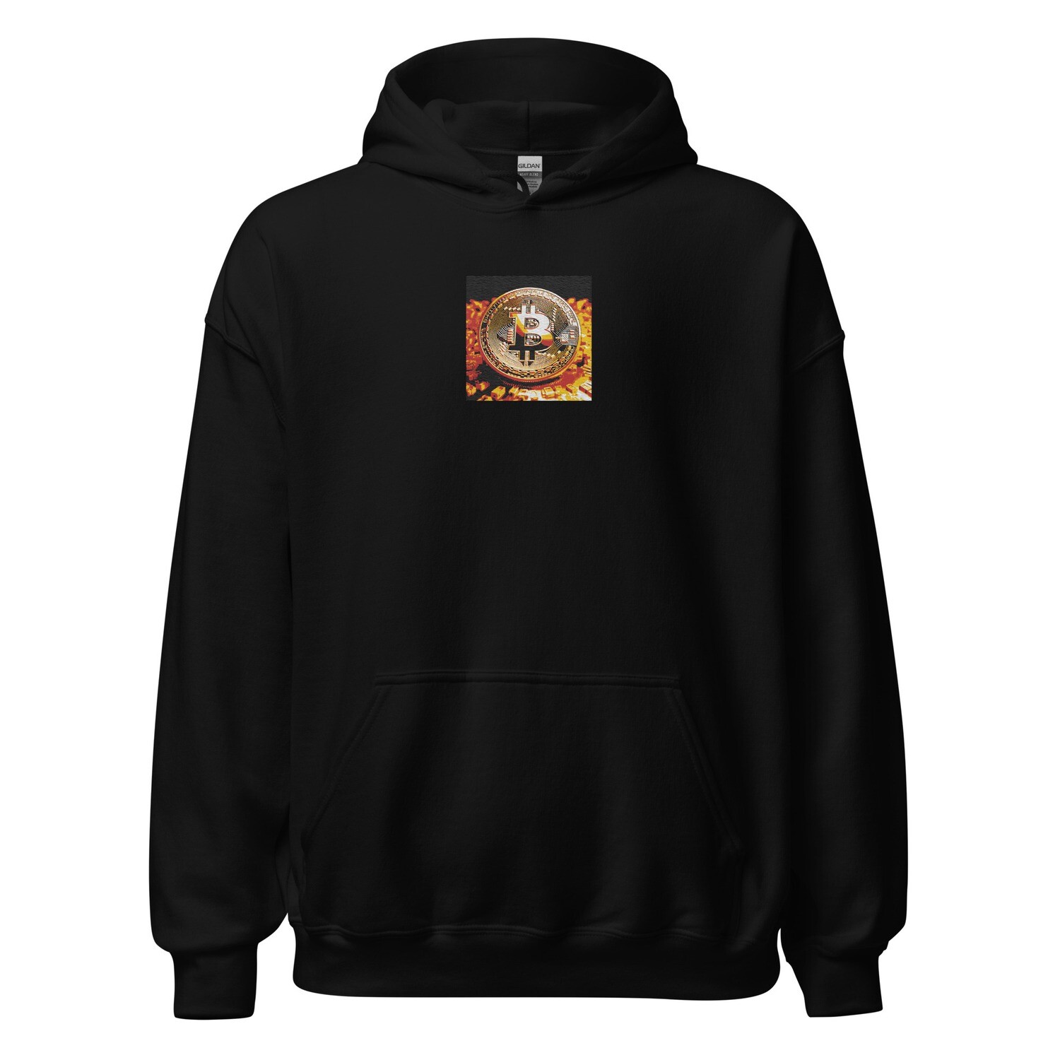 Unisex Hoodie &quot;Crypto Couture: Unisex Hoodie with BTC Coin and Block Wear Gear Lettering&quot;