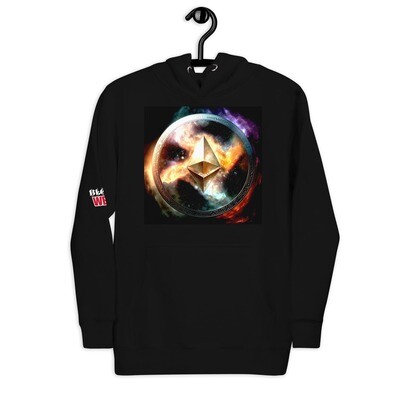 Unisex Hoodie &quot;Ether Elegance: Unisex Hoodie with ETH Image and BlockWEAR Lettering&quot;