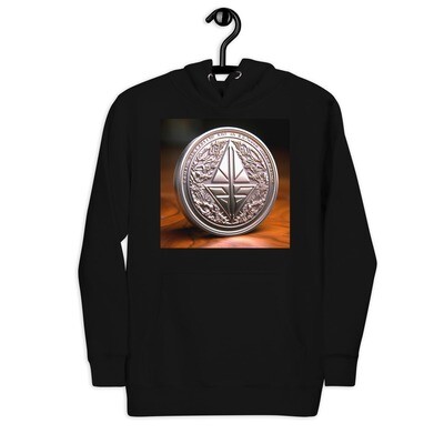 Unisex Hoodie &quot;Ethereum Uptrend Elegance: Unisex Hoodie with Bull Run Back Image&quot;
