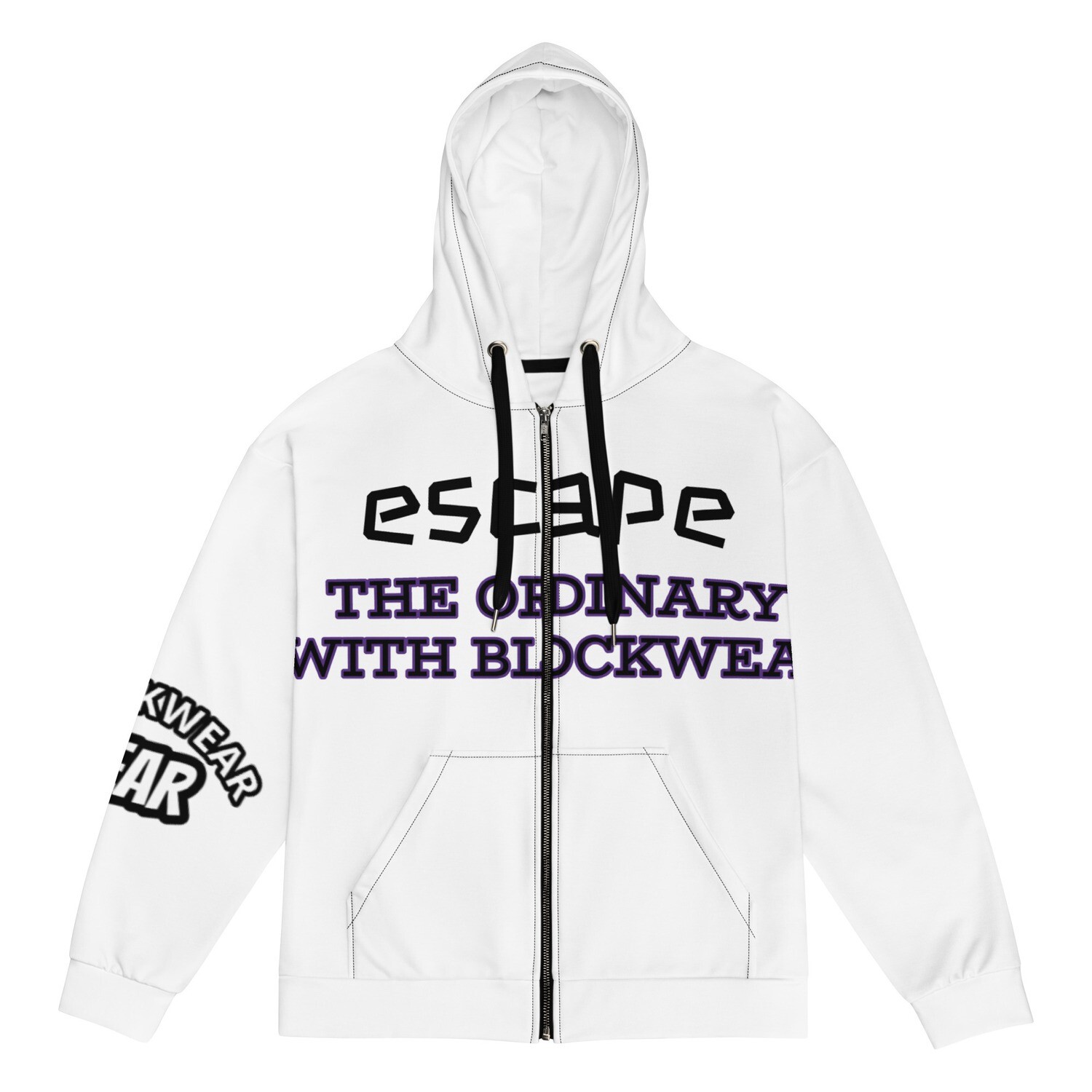 Unisex zip hoodie &quot;Ripple Rhapsody: Unisex Zip Hoodie with Exclusive XRP NFT Art by Blockwear&quot;