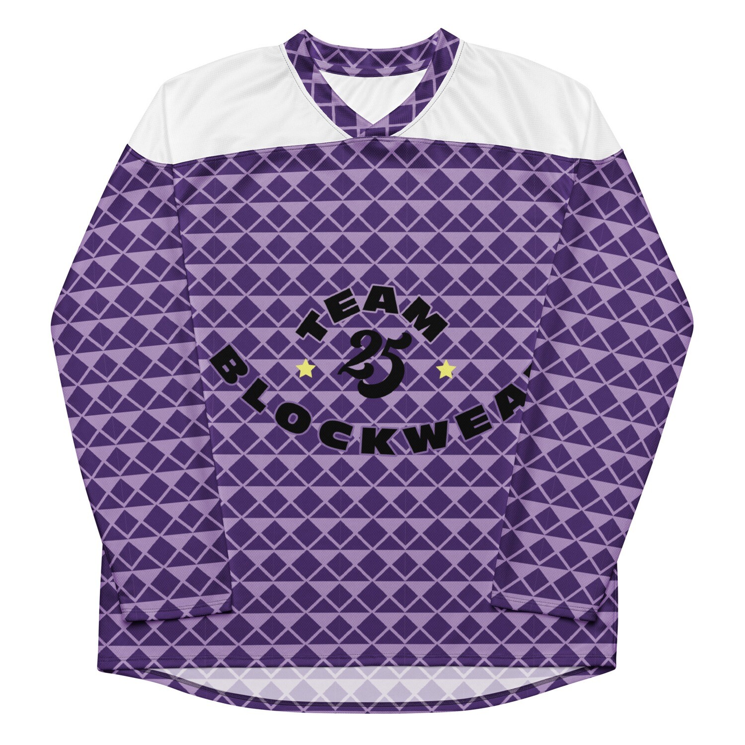 Recycled hockey fan jersey &quot;Doge Struts: Recycled Hockey Fan Jersey with Shiba Inu Runway NFT Art by BlockWear&quot;