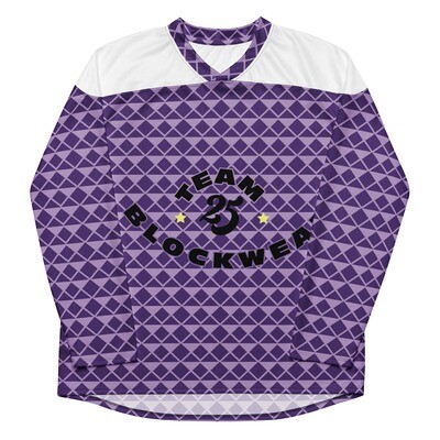 Recycled hockey fan jersey &quot;Doge Struts: Recycled Hockey Fan Jersey with Shiba Inu Runway NFT Art by BlockWear&quot;