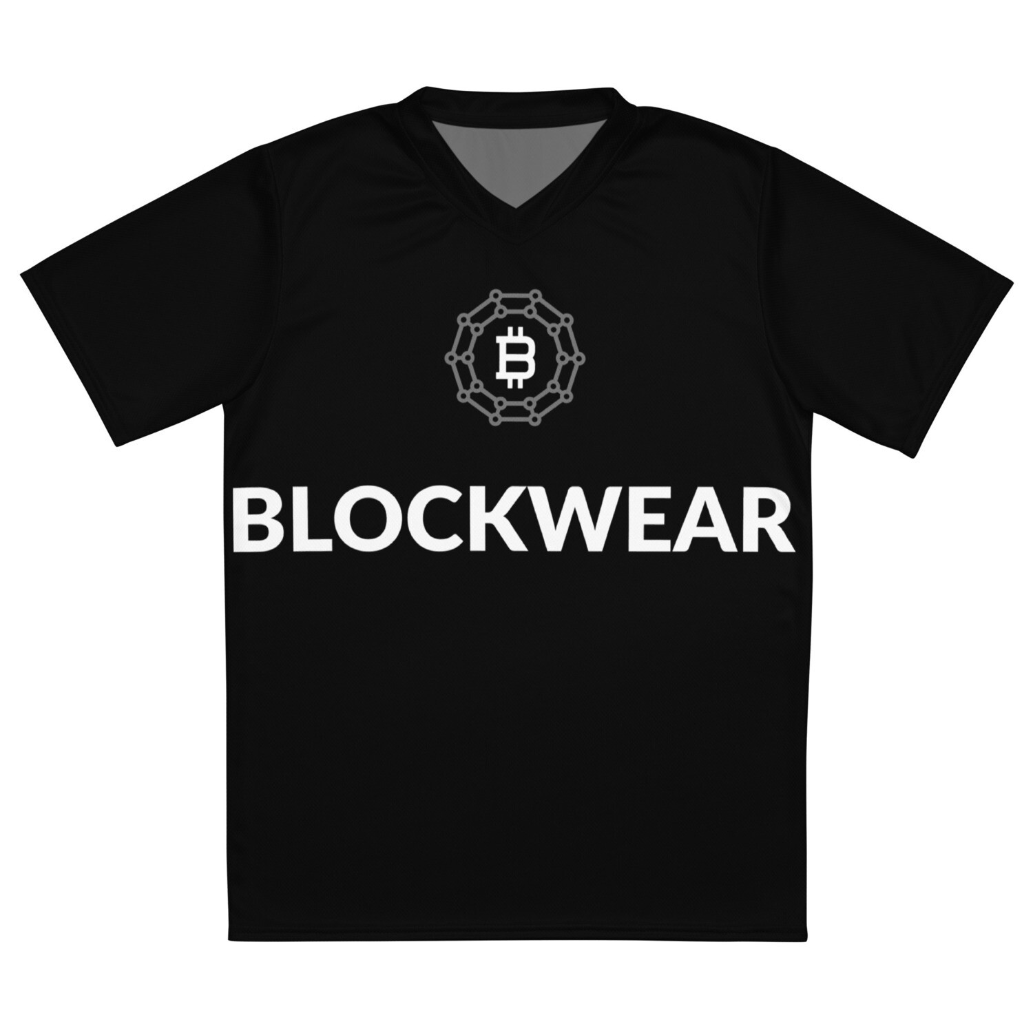 Recycled unisex sports jersey &quot;BlockWear Fusion: Recycled Unisex Sports Jersey with Front and Back Design&quot;