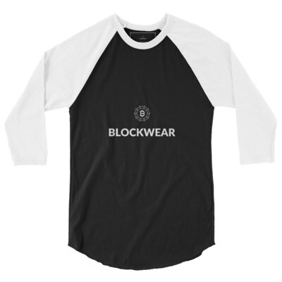 3/4 sleeve raglan shirt &quot;BlockWear Classic: 3/4 Sleeve Raglan Shirt with Iconic Logo&quot;