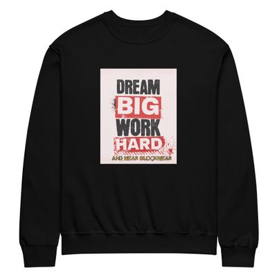 &quot;Dream Big: Blockwear Crewneck Sweatshirt&quot;