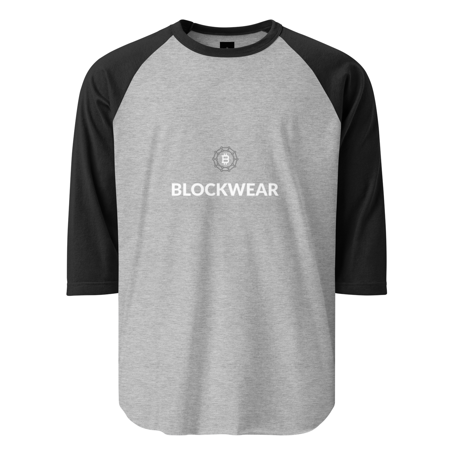 3/4 sleeve raglan shirt &quot;BlockWear Classic: 3/4 Sleeve Raglan Shirt with Iconic Logo&quot;