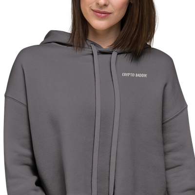 Crop Hoodie &quot;Crypto Baddie Chic: Blockwear&#39;s Crop Hoodie&quot;