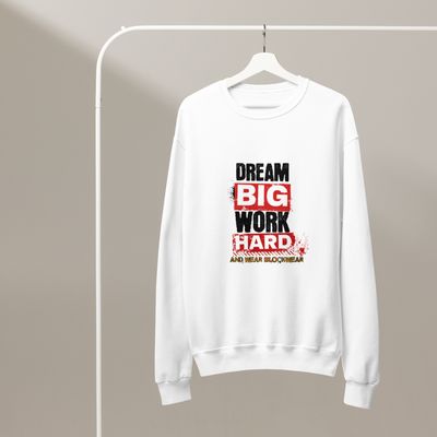 &quot;Dream Big: Blockwear Crewneck Sweatshirt&quot;