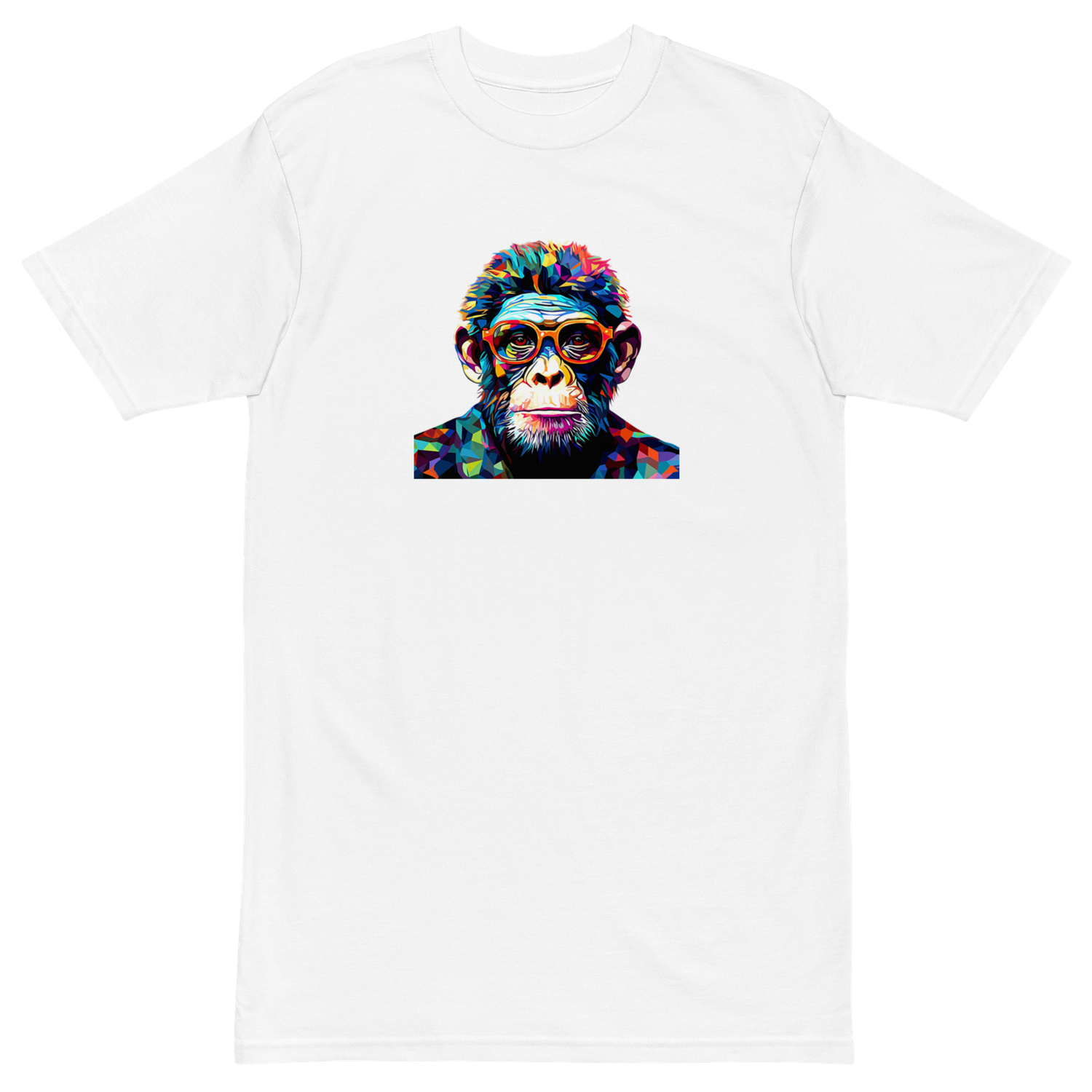 Men’s premium heavyweight tee &quot;Vivid NFT Jungle: Men&#39;s Premium Tee by Blockwear&quot;