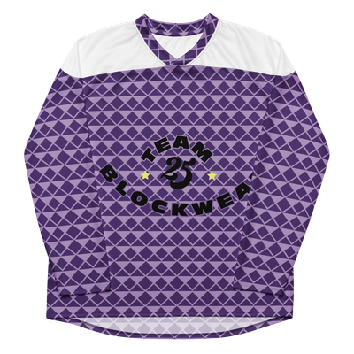 Recycled hockey fan jersey &quot;Doge Struts: Recycled Hockey Fan Jersey with Shiba Inu Runway NFT Art by BlockWear&quot;