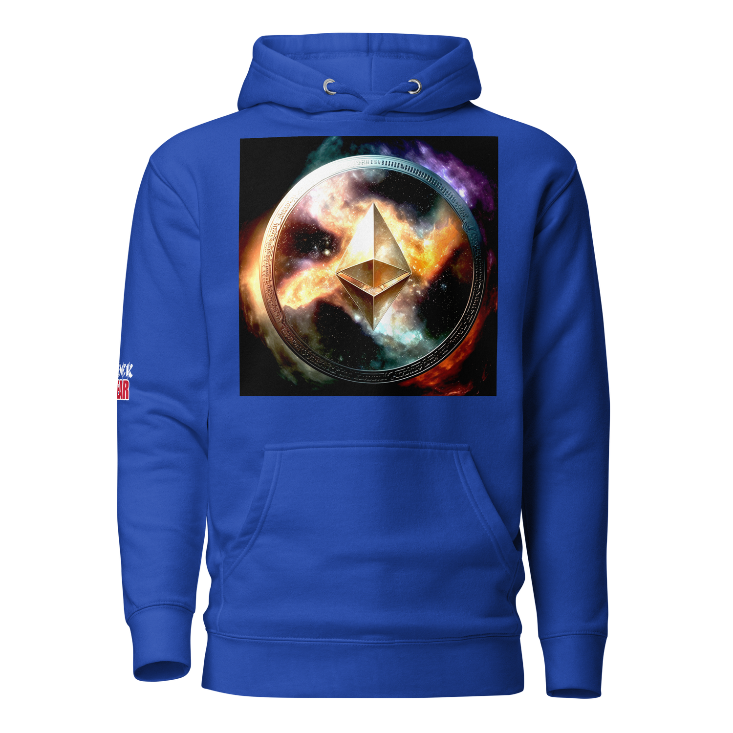 Unisex Hoodie &quot;Ether Elegance: Unisex Hoodie with ETH Image and BlockWEAR Lettering&quot;