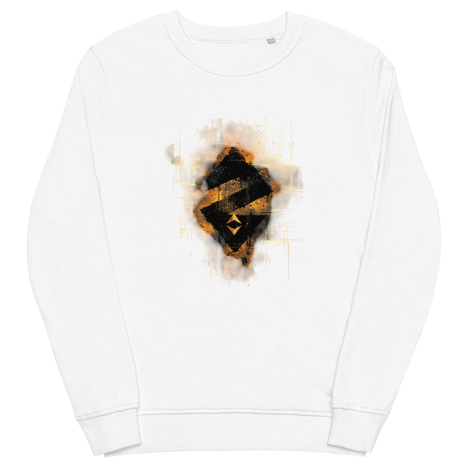 Unisex organic sweatshirt &quot;ZetaCoin Elegance: Unisex Organic Sweatshirt with Integrated NFT Art by BlockWear&quot;