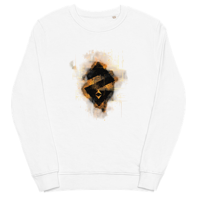 Unisex organic sweatshirt &quot;ZetaCoin Elegance: Unisex Organic Sweatshirt with Integrated NFT Art by BlockWear&quot;