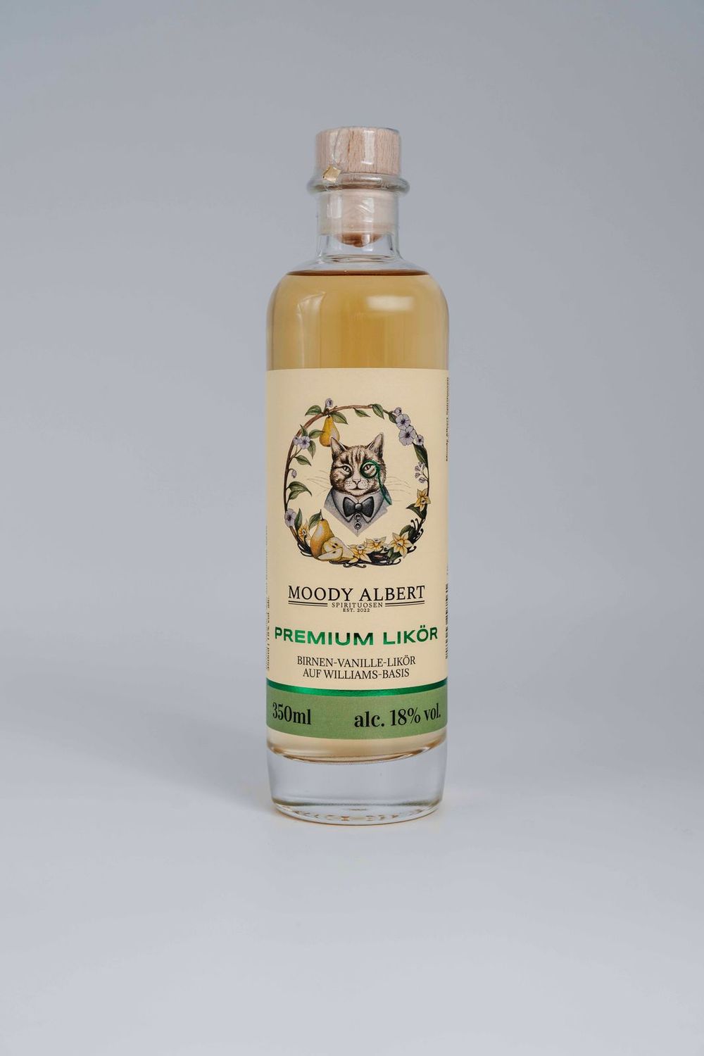 MOODY ALBERT PREMIUM LIKÖR - Birne-Vanille auf Williams-Basis 350ml